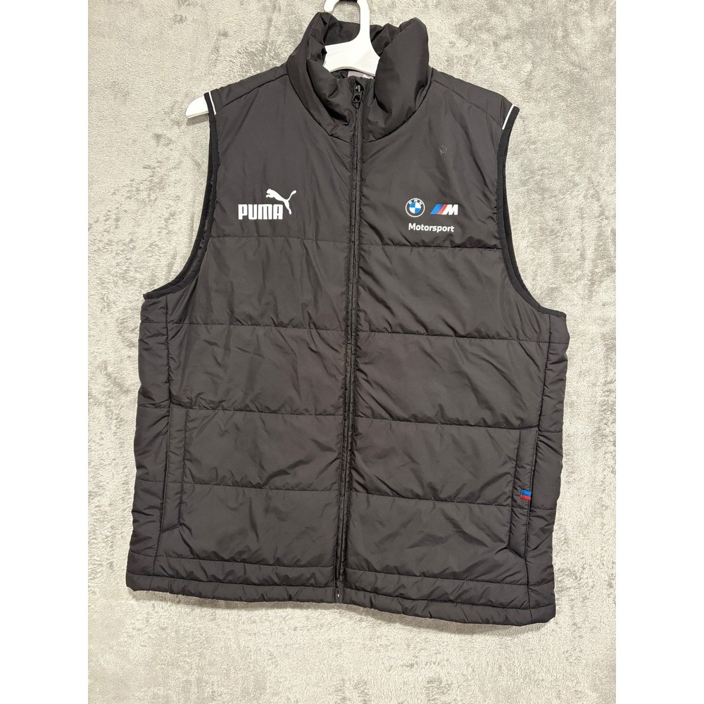Puma Men's BMW Racing Black Padded Puffer Vest